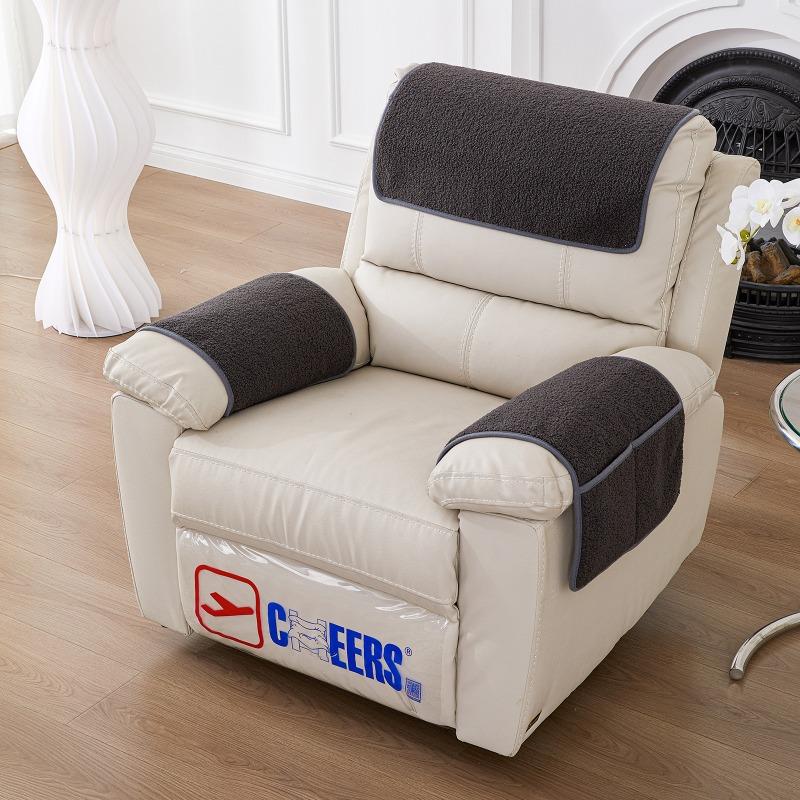 3/5Pcs Recliner Headrest Cover Sofa Armrest Cover with Pockets Couch Sofa Headrest Protector Sofa Cover Furniture Protection