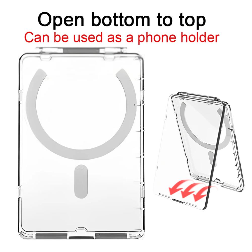 

Transparent Magnetic Card Holder Wallet Case for Magsafe Phone Back Bracket&Cards Sleeve for IPhone Samsung Clear Magnet Cover 1PCS