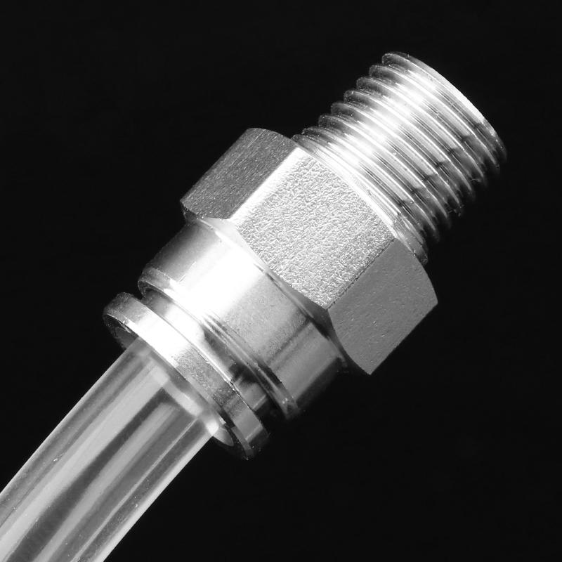 304 Stainless Steel Threaded Pneumatic Air Hose Quick Connect Fitting, PC/PL Options: 8-02, 4-M5, 6-01, 10-03.