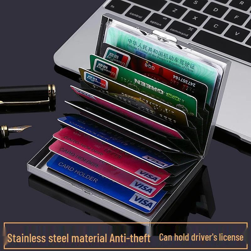 Θήκη Καρτών Premium από Ανοξείδωτο Ατσάλι με Προστασία RFID για Άνδρες και Γυναίκες