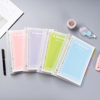 Ins Loseblatt-Notizbuch, abnehmbar, Farbverlauf, liniert, einfache Schreibblöcke, Schreibwaren für Schüler, Schulbürobedarf