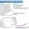TOP-MAX Driver Side Mirror Glass Replacement For 2003-2006 Chevy Silverado GMC Sierra Tahoe Yukon Suburban Avalanche Cadillac Escalade, Heated