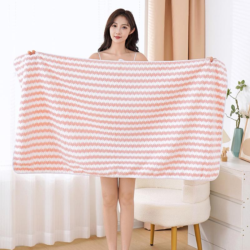 Coral Fleece Bath Towel, Thickened and Enlarged 90 * 170, Covering The Body. Adult Quick Drying and Absorbent Swimming Gift Bath Towel