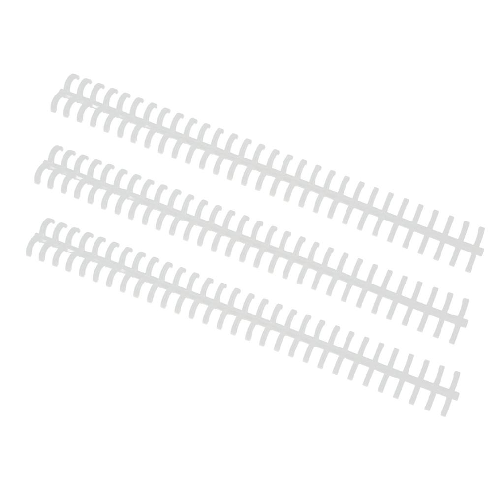 10 Pcs Loose Leaf Binding Spine 30 Hole Cuttable Wear Resistant PP Plastic 10mm Binding Comb for Student