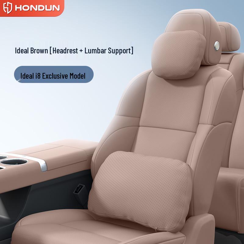 Ideal i8 Headrest & Lumbar Support Pillow - Essential Neck & Back Protection for Car Interiors