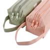 School Stationery Storage bag High Capacity Candy color Pencil Case Pen Case Pen Bag Double layer