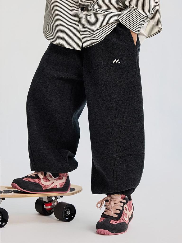 Fairy Tale Memory 2025 Spring/Autumn Kids' Embroidered Cuffed Sweatpants - Boys' Loose Fit