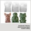 Cute Sitting Dog Candle Mold 3D Animal Heart Aromatherapy Candle DIY Dog Frog Turtle Ornament Handmade Candle Mold