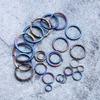 1/2pcs High quality Circle Clip Titanium Alloy Portable Holder Key Ring EDC Keychain Keyring Buckle
