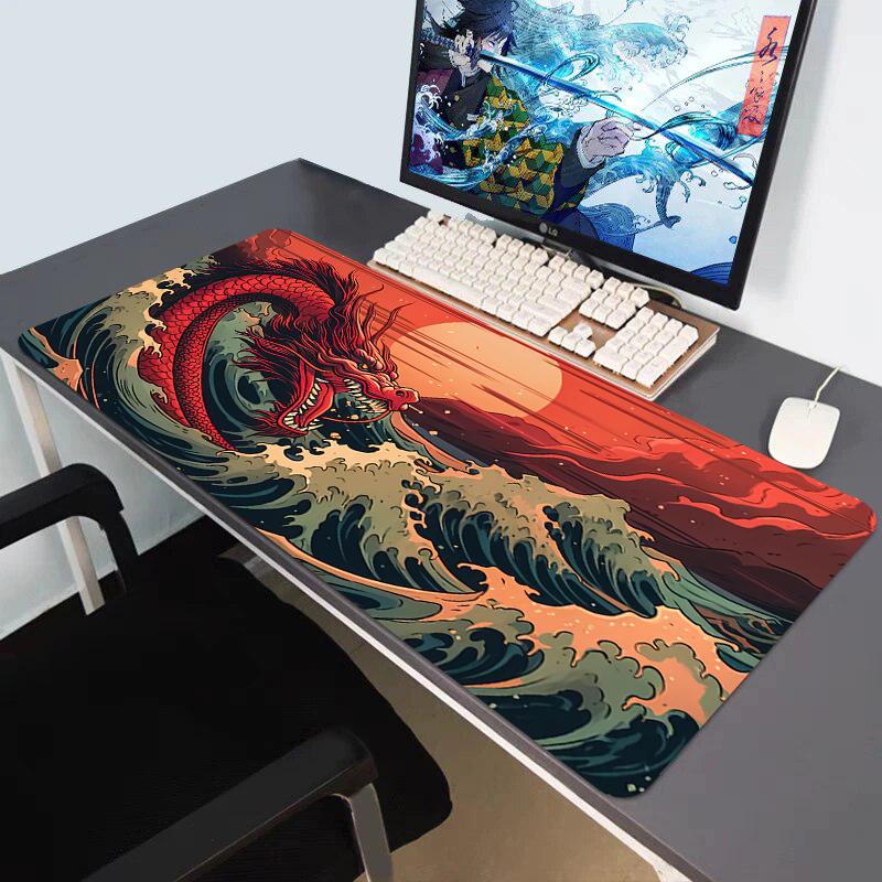 Mauspad Gamer Tastatur XXL Großes Gamer-Mauspad Schreibtischunterlage Mauspads Erweitertes Pad Schreibtischunterlage Gaming-Matten Büro-Mauspad Teppich