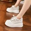 Inner height increase white shoes women's 2025 spring and summer new board shoes fashionable new Chinese versatile casual muffin platform women's shoe