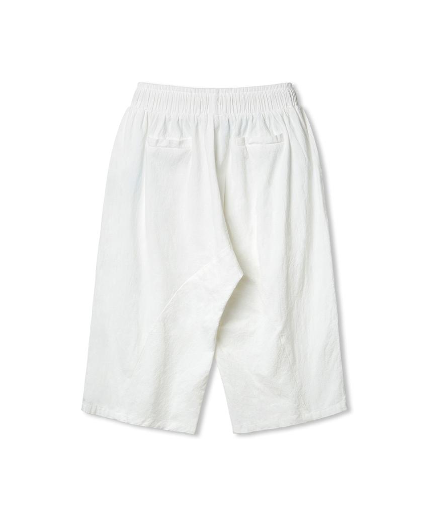 ALVINCLO [Deluxe] Linen-Like Cropped Waist Pants Dlx2912 (3 Colors)
