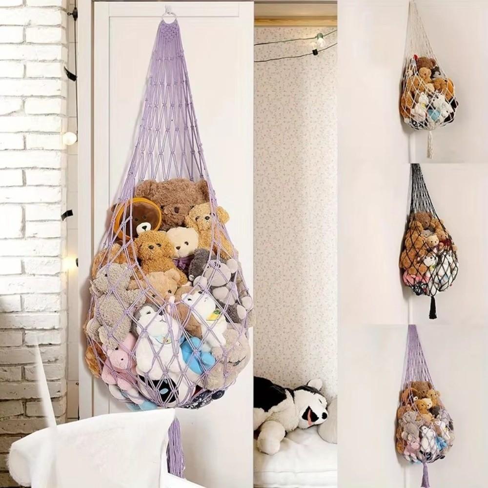 Large Capacity Hanging Storage Net Home Decor Stuff Animal Organizer  Bedroom