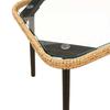 Garden Sofa Set with Cushions 2 Pcs Natural Poly Rattan
