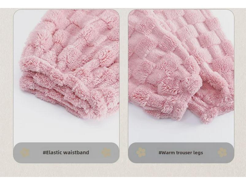 Damska przytulna flanelowa piżama zimowa - Gruby polar koralowy, duży rozmiar, idealna do noszenia w domu lub na zewnątrz jesienią i zimą.