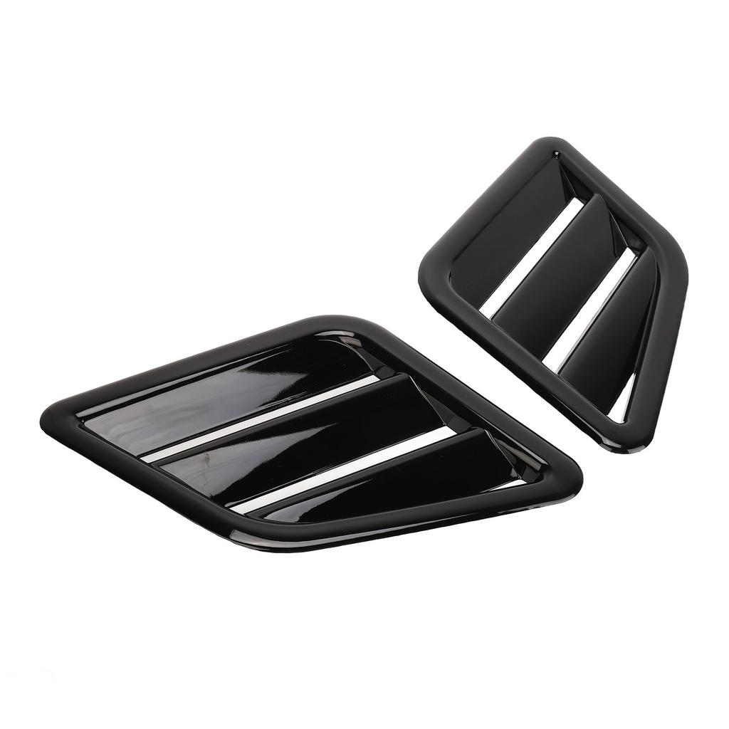 2 Pcs Engine Hood Air Vent Cover ABS Front Upper Bonnet Hood Air Outlet Grille Replacement for Ford