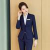 Women's High-End Collarless Blazer Suit Set for Office & Beautician Workwear - Spring/Autumn Collection