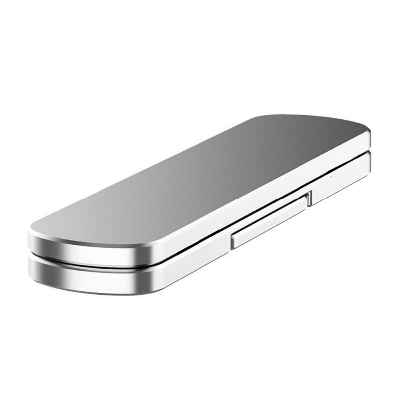 

HdoorLink Вращающийся на 360° металлический держатель для телефона Магнитная подставка для телефона Алюминиевый складной держатель для настольной доски Высококачественный мини-опорный кронштейн серебряный