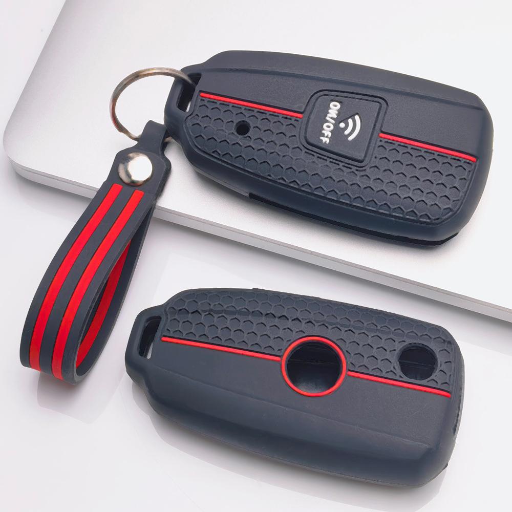 Soft Silicone Moto Key Fob Case for Yamaha TMAX 530 DX SX XMAX 300 NMAX 155 Aerox 155 MT 07 Honeycomb Texture Racing Stripe Scooter Key Fob Protector