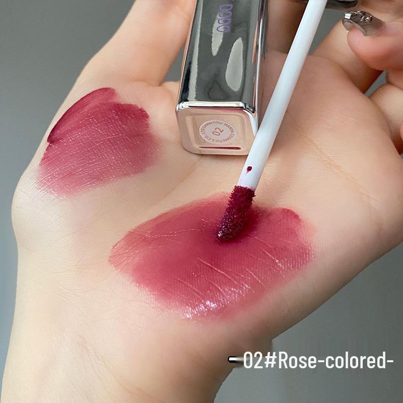 TOOT DODO Heart-Shaped Mirror Lip Gloss - Silver Tube, Moisturizing & Plumping Lipstick, Nude Makeup, Shade 820