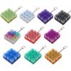 LED Toetsenbord Sleutelhanger Fidget Speelgoed Kristallen Klikker Sensorisch Speelgoed voor Stressverlichting Toetsenbord Sleutelhanger Fidget Gadget voor Volwassenen Kinderen