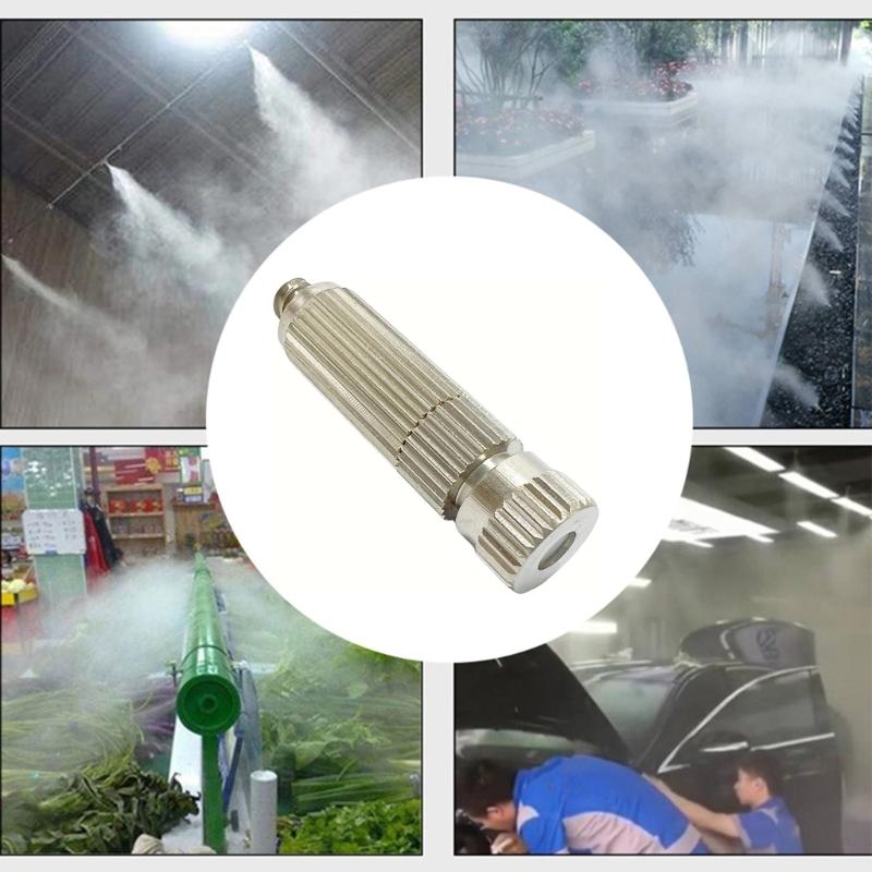 10PCS Fog Nozzle 0.4mm Ceramic Filtered Hole For Cooling Systems Outdoor Watering