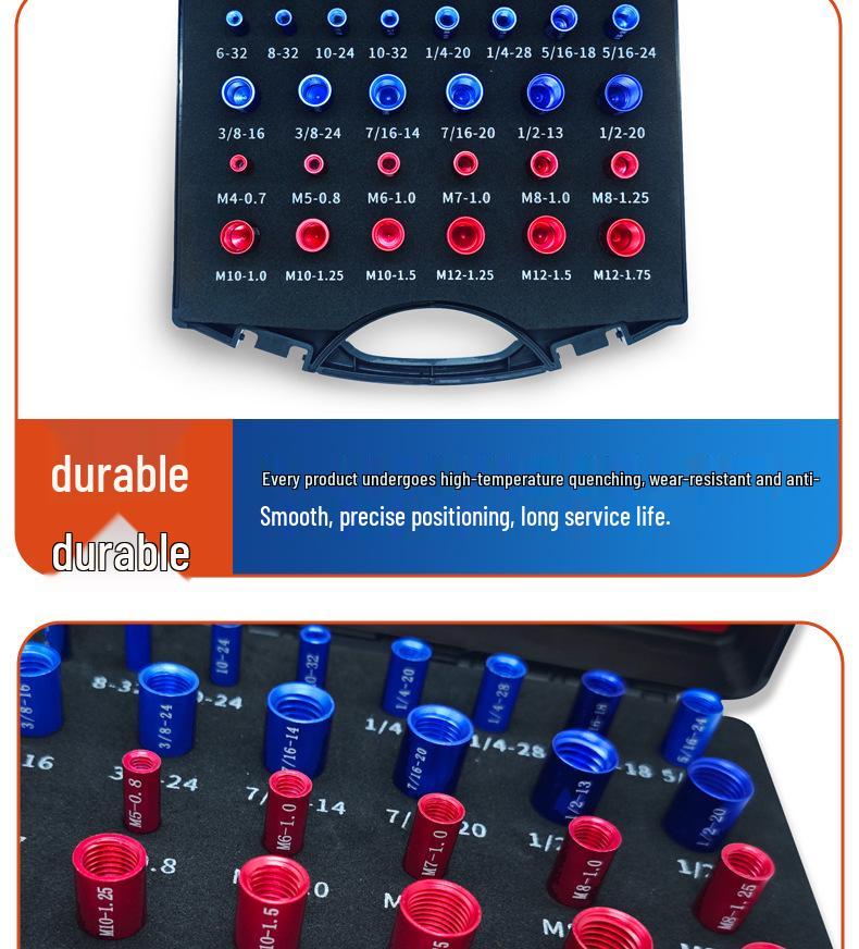 26-teiliges metrisches und zölliges Gewindelehren-Set: Mutter- und Schraubenidentifikator