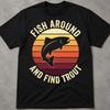 Fische herum und finde Forellen Shirt, Angler Geschenk, Meister Köderer Shirt, Papa Shirts, Seeleben Shirt, Fisch Shirt, Regenbogenforelle Shirt