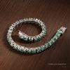 Bracelets Tennis Moissanite Verte Originaux pour Femmes Hommes Diamant de Laboratoire avec GRA Bijoux de Mariage Bracelet en Argent 925