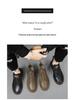 2025 Men's Winter Fleece-Lined Casual Leather Martin Boots - Mid-Top Autumn Work Shoes