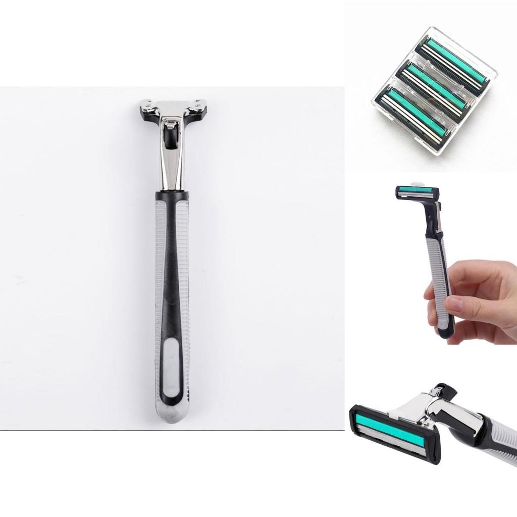 6-pack Double-layer Razor Blades Manual Shaver For Men
