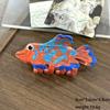 Cartoon Pattern Acrylic Hair Claw Animal Design Sardine Claw Clips Cute Fish Series Claw  Women Use