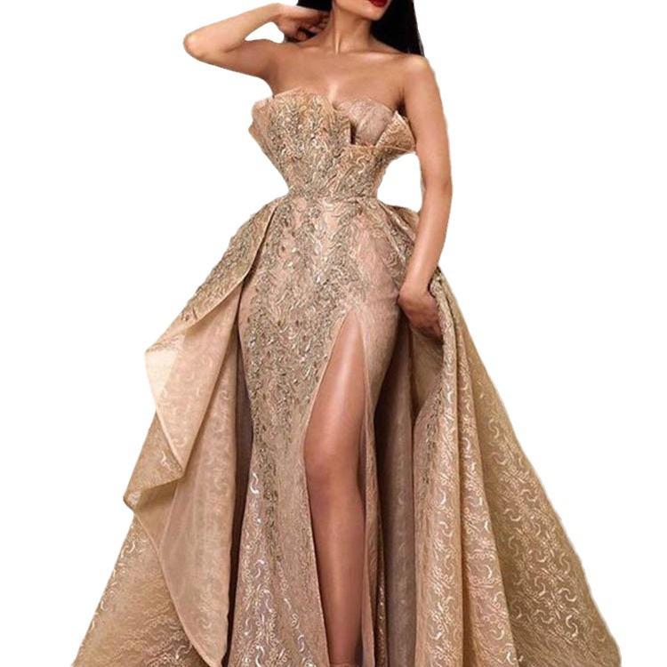 Nuovo Abito Donna Europeo e Americano Wish Dunhuang Sexy Tubino Ampia Gonna Lunga Abito da Sera Temperamentale