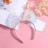 Glitter Colorful Film Bowknot Headband for Adult Teen Celebration Party Headwear