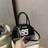 Street Style Midsize Shell Shape Handbag With Zipper And Interior Phone Pocket