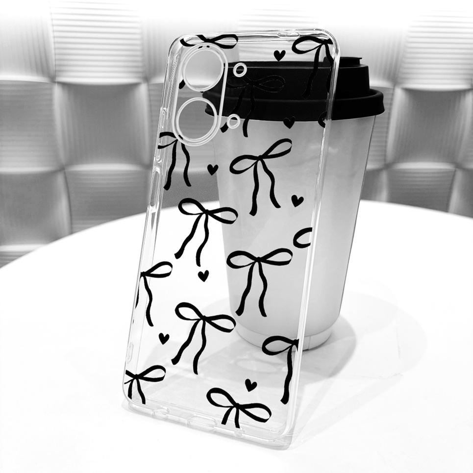Bow Love Heart Pattern Cute Cat Phone Case For Xiaomi Redmi Tourbo 5 Max Poco X8 Pro Max Casing Soft TPU Silicone Back Cover