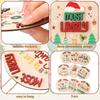 9Pcs Christmas Ornaments Xmas Tree Decoration Pendant Set with Santa Snowman Gingerbread Man Pattern Holiday Party Supplies