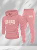 Autumn and winter explosion Los Angeles printed men's suit, hooded sweater sweatpants two-piece set, casual sportswear