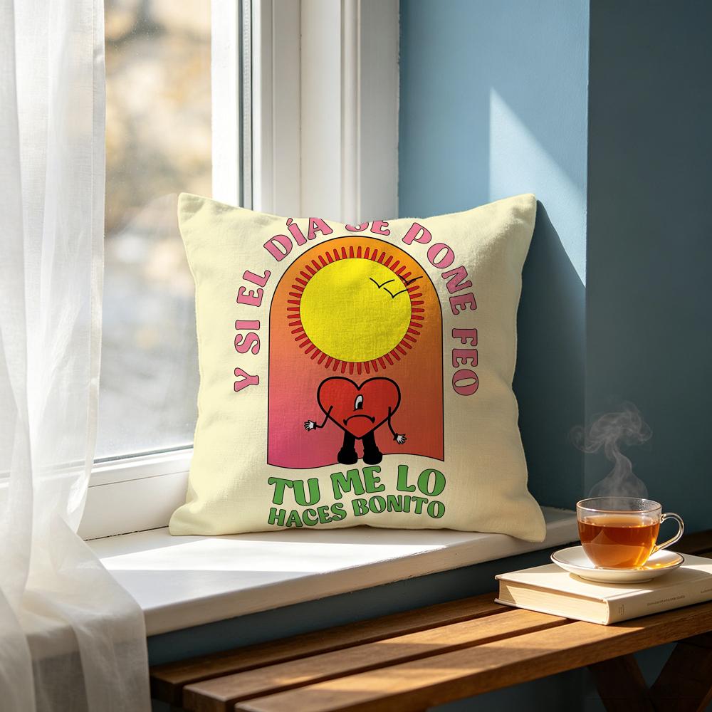 Rapper BBad Bunnyed Cushion Cover Cushion Cover Set Pcs x x x Pillowcase Decorative Sofa Home Decor