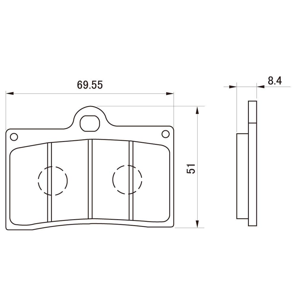 Daytona Motorcycle Brake Pads, Red (Semi-Metallic), Front, for 916 Strada (1994-1998), 900SS (1991-1997), etc., 79847, Serial Number: 63