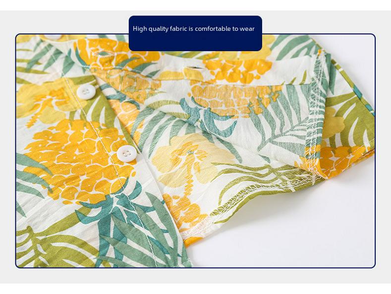 Boys' Summer Hawaiian Short-Sleeve Soft Shirts - Casual Kids' Shirts