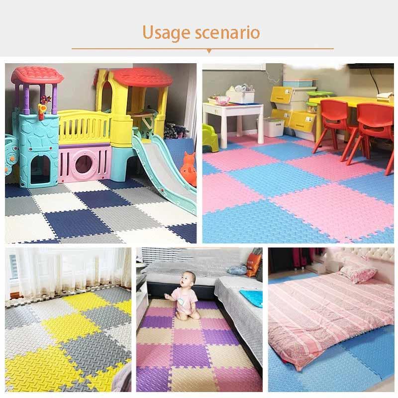 10 ks 30x30cm Extra silná voděodolná pěnová podlahová hrací podložka Protiskluzová bezpečnostní puzzle podložka Dekorace obývacího pokoje ložnice Sestavitelné koberce