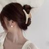 1pc Simple Solid Color Clip, Korean High-end Hair Clip, Temperament, Hair Style, Shark Clip, French Style Hair Clip