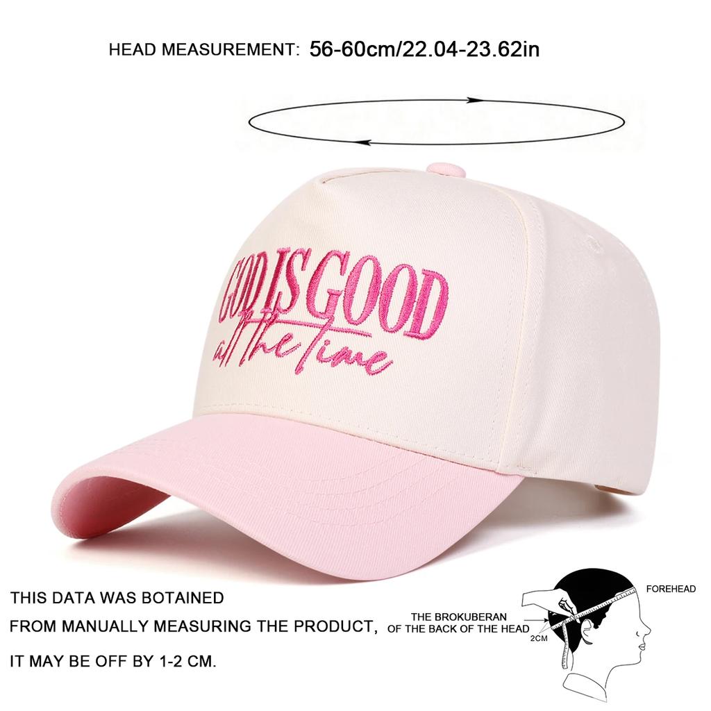 Baseball Stitching Embroidered Time The All Good Is God Neutral Gender Women Men For Caps Spring Autumn Outdoor Adjustable Casual Hats Sunscreen