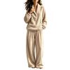 Women's Fall Winter Two-Piece Set Thick Warm Loose Fit Casual Loungewear