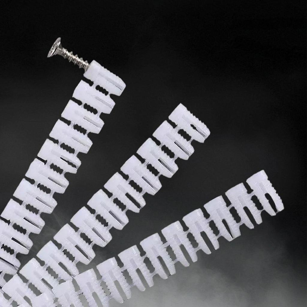 900Pieces Practical 5mm Diameter White Plastic Expansion Dowels Ideal for Home and Professional Construction Use