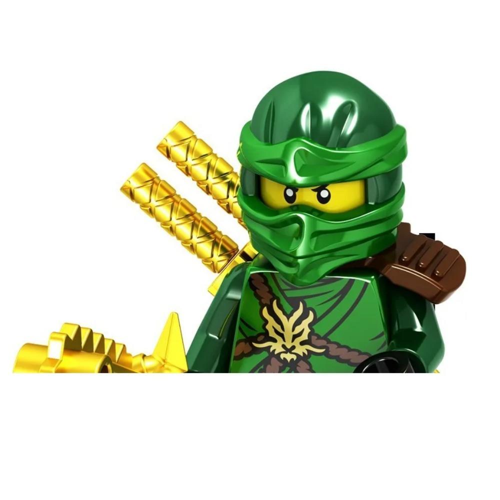 8cm Ninja Set Building Blocks Woodfire Dragons Forbidden Five Mini Action Figure Toys