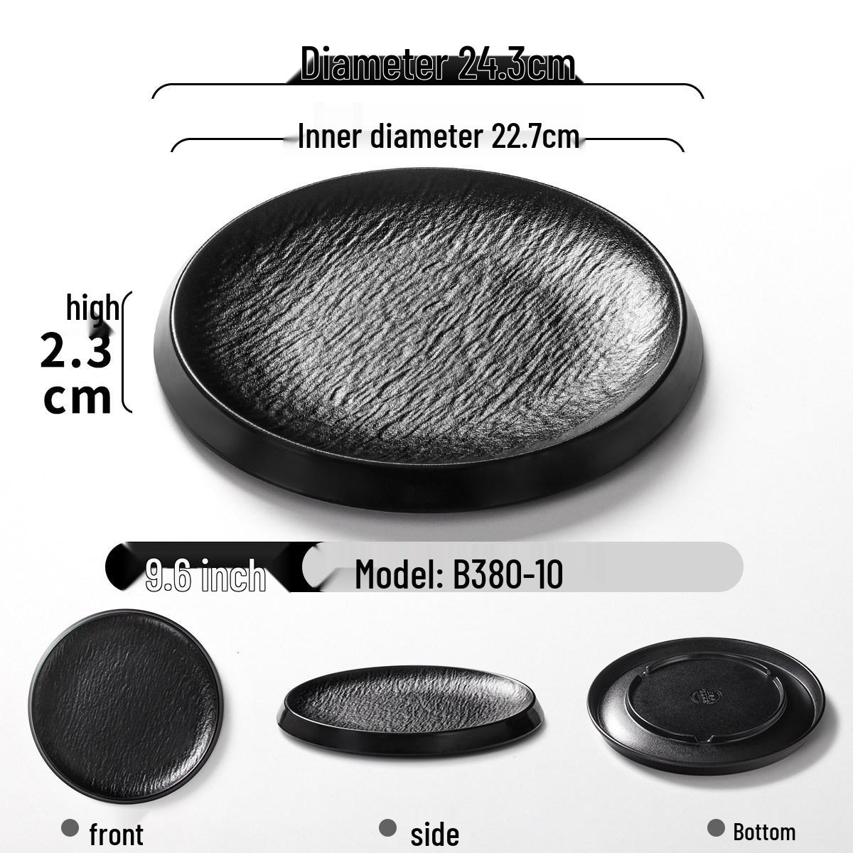 Xiangyuanmei Rock Texture Melamine Plates - Creative Western Side Dish & BBQ Grilling Plates
