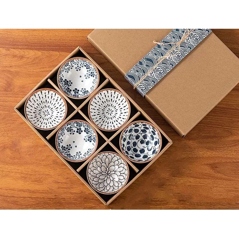 Japanese Ramen Bowls Ceramic Bowl Set Small Bowls - Porcelain Dessert Bowls for Rice | Soup | Snack | Side Dishes | | Ice Cream - Bowl Sets Microwave