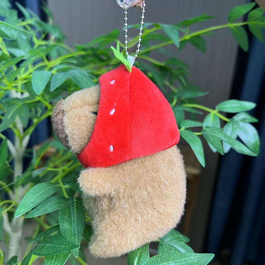Plush Capybara Whimsical Doll Keychain Adorable Animal Pendant Perfect Gift